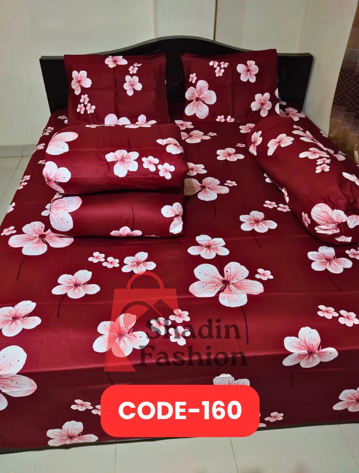 60 ৫ পিসের কিং সাইজ টুইল কটন ফেব্রিক্স কমফোর্টার সেট - Image 1